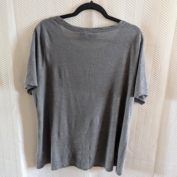 RACHEL Roy 100% linen crewneck t shirt size XL minimalist casual tee - Picture 4 of 5